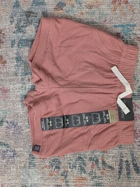 Gerber Pink Ribbed Baby Shorts with Drawstring - NWT Size 18m